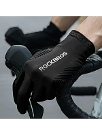 Cyklistické rukavice Rockbros jar/leto/jeseň, plné, veľkosť: XXL - čierne