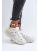 Sneakersy Damskie Z Eko Skóry Białe Kaimans