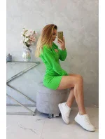 Šaty s mikinou zelené neónové Šaty s mikinou zelené neónové