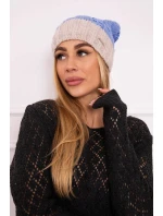 Paris fleecová čiapka K212 modrá+béžová