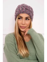 Dámska čiapka Eliza K205 dark pink+graphite