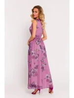 M781 Šifonové maxi šaty s rozparkom na nohách - model 3 M781 Šifonové maxi šaty s rozparkom na nohách - model 3