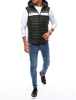 Pánska prešívaná zelená vesta FashionStreet TX4034