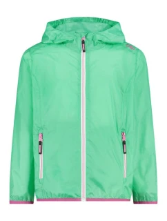 Bunda CMP Kid G Jacket Rain Fix Hood Lightweight Green Nepremokavá bunda (3X53255-E306)