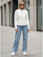 Dámska kožená bunda TRENDY FUSION white FashionStreet TY5478
