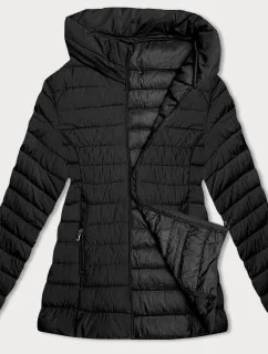 Čierna dámska prešívaná bunda pre prechodné obdobie (16M9109-392)