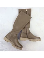 Dámske topánky na platforme khaki Potocki 25-12729 Dámske topánky na platforme khaki Potocki 25-12729