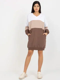 RV SK 8382 šaty.31 bielo-hnedá