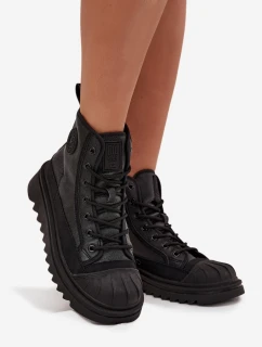 Dámske vysoké zateplené tenisky Big Star - čierne