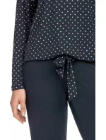 Dámske pyžamo 15068 - 572 tmavo modrá s bodkami - Vamp Dámske pyžamo 15068 - 572 tmavo modrá s bodkami - Vamp