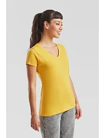 Fruit of the Loom Lady-Fit Valueweight V-Neck T Dámske tričko s výstrihom do V 16.1398 čierne