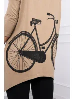 Mikina s potlačou kolesa camel