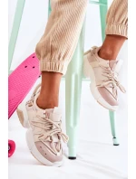 Sneakersy Sportowe Buty Damskie Beżowe Someday