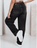 Dámske čierne džínsy balónového strihu FashionStreet UY2741