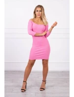Pruhované priliehavé šaty vo svetlo ružovej farbe Pruhované priliehavé šaty vo svetlo ružovej farbe