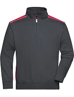 Daiber JN 868 Pracovná mikina so zipsom na 1/4 dĺžky – Farba 02.0868 carbon/red Daiber JN 868 Pracovná mikina so zipsom na 1/4 dĺžky – Farba 02.0868 carbon/red