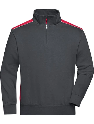 Daiber JN 868 Pracovná mikina so zipsom na 1/4 dĺžky – Farba 02.0868 carbon/red Daiber JN 868 Pracovná mikina so zipsom na 1/4 dĺžky – Farba 02.0868 carbon/red