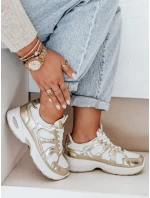 Dámske tenisky s plochou podrážkou GLISSWALK gold FashionStreet ZY1002 Dámske tenisky s plochou podrážkou GLISSWALK gold FashionStreet ZY1002