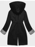 Dámska parka s kapucňou čierna (B8042-1026)