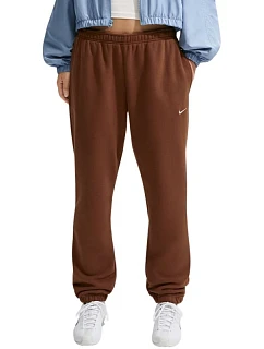 Dámske nohavice Nike Studio Fleece svetlohnedé IM8076 259