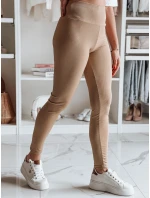 Dámske rebrované legíny JUST camel FashionStreet UY1587 Dámske rebrované legíny JUST camel FashionStreet UY1587