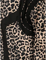 Dámska prechodná bunda s kapucňou s leopardím vzorom, béžová, FashionStreet TY6041 Dámska prechodná bunda s kapucňou s leopardím vzorom, béžová, FashionStreet TY6041