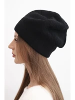 Dámska vlnená klasická hladká čiapka K420 black
