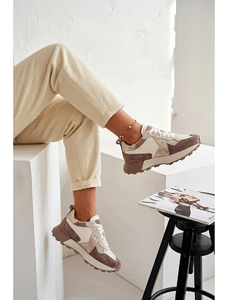 Dámske semišové tenisky Kobbo 66954 beige Dámske semišové tenisky Kobbo 66954 beige