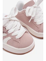 Detské športové tenisky so suchým zipsom z imitácie kože Dirty pink Zoya Detské športové tenisky so suchým zipsom z imitácie kože Dirty pink Zoya