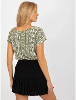 Dámska blúzka D73771R10978P khaki farba - FPrice