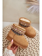 Detské snežnice so vzorom Zateplená kožušina Camel Mirirae Detské snežnice so vzorom Zateplená kožušina Camel Mirirae