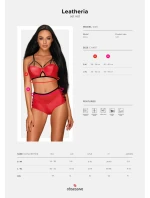 Ohnivý set Leatheria set red - Obsessive