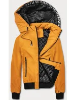 Pánska žltá športová bunda s kapucňou (5M3111-254)