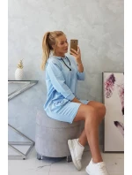 Šaty s kapucňou modré