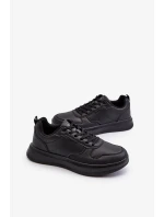 Ľahké pánske tenisky na platforme z ekokože, čierne Uziran Ľahké pánske tenisky na platforme z ekokože, čierne Uziran
