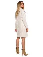 Dámske svetrové šaty M635 beige - Made Of Emotion Dámske svetrové šaty M635 beige - Made Of Emotion