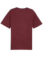 Puma Ess Elevated Relaxed Wash Tee bordová 688048 96 pánske
