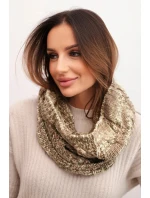 Dámsky pletený mäkký zimný komín KN25 dark mint+mocha