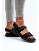 Dámske sandále na platforme Big Star black Dámske sandále na platforme Big Star black