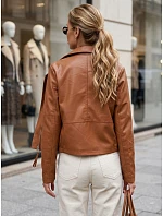 Dámska hnedá kožená bunda v štýle Ramones od FashionStreet TY5715 Dámska hnedá kožená bunda v štýle Ramones od FashionStreet TY5715