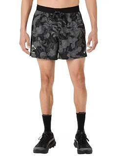 ASICS Fujitrail All Over Print 5IN Short 2011D526-001 Čierne L