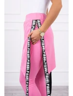 Nohavice/oblek s nápisom selfie svetlo ružový