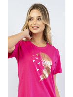 Dámska nočná košeľa s krátkym rukávom Patricie Pink - Vienetta