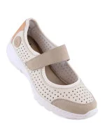 Pohodlné šnurovacie topánky Rieker W RKR575A beige