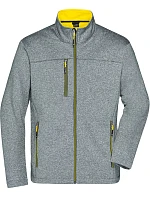 Daiber JN 1148 Pánska dvojvrstvová melírovaná softshellová bunda 02.1148 tmavá melírovaná/žltá Daiber JN 1148 Pánska dvojvrstvová melírovaná softshellová bunda 02.1148 tmavá melírovaná/žltá