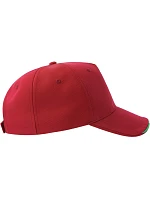 Atlantis Headwear Recy Five Italia 5-panelová čiapka 33.0281 červená Atlantis Headwear Recy Five Italia 5-panelová čiapka 33.0281 červená