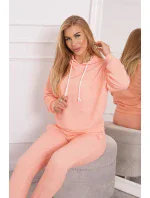 Súprava mikiny s kapucňou marhuľová