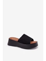 Dámské sandály na platformě Černé Liorisse