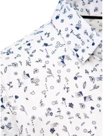 Pánska biela košeľa FashionStreet DX2435 Pánska biela košeľa FashionStreet DX2435