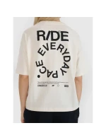 Dámske tričko oversize s potlačou 4F 4FWSS25TTSHF1993-11S